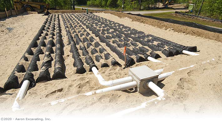 A septic field uncovered! We are very familiar with septic installations in and around Hamburg, NJ
